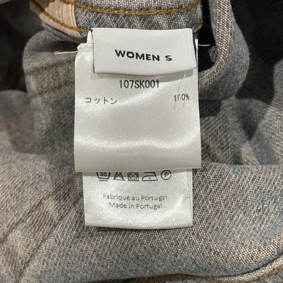 Y/PROJECT EVERGREEN CUT OUT ASYMMETRIC LOW RISE DENIM SKIRT SIZE SMALL PRELOVED - Picture 4 of 6